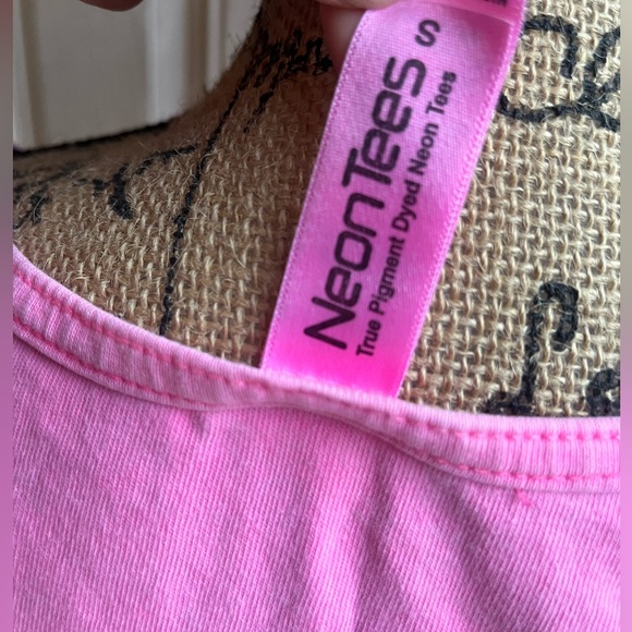 Southern girl country girl Neon Tees Pink & White Cotton Tank Top w/ Bow • Small - Picture 8 of 11